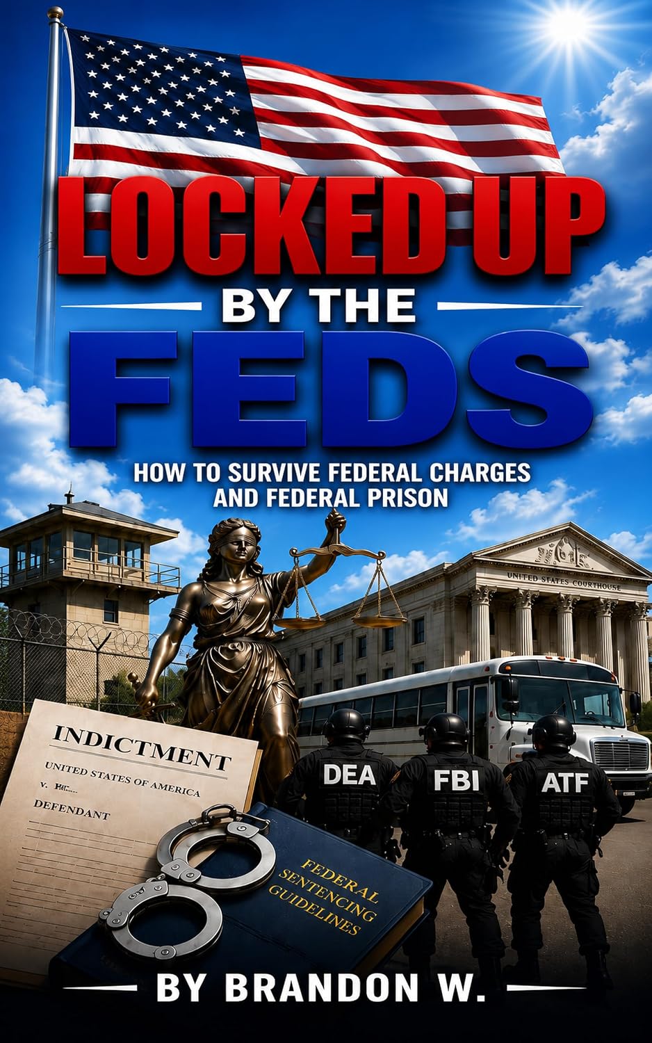 Locked Up By the Feds — How to Survive Federal Charges and Federal Prison, by Brandon W. Book cover.